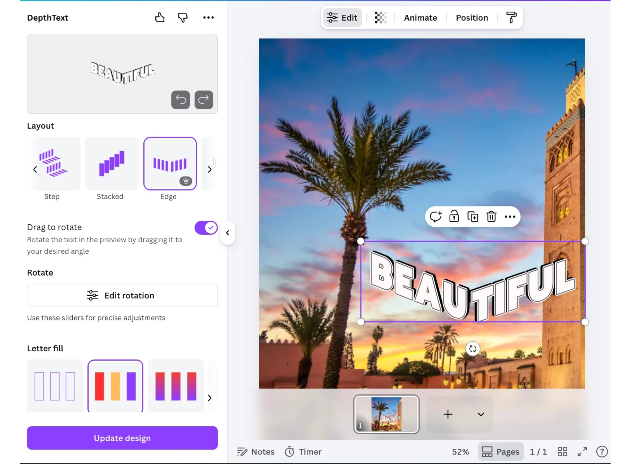 Creative text design example